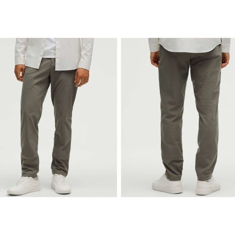 Lululemon Men's ABC Classic Fit Trouser 30" Inseam Warpstreme Grey Sage Sz 34 - Picture 8 of 9